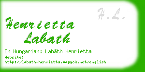 henrietta labath business card